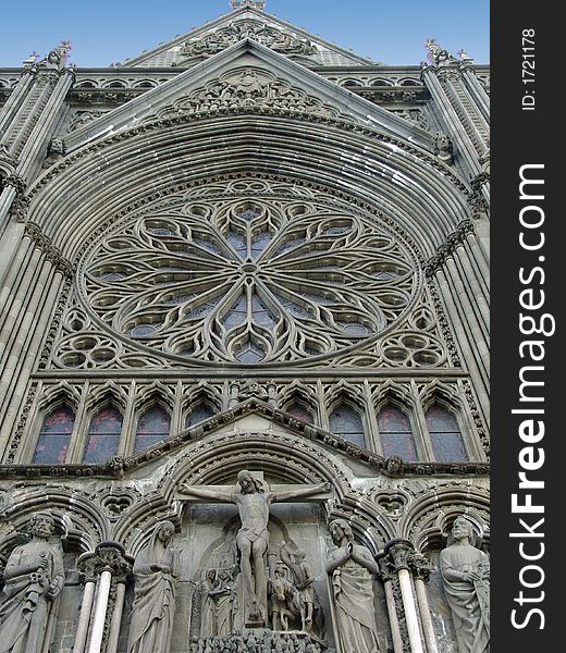 Cathedral in Trondheim, ancient capital Norway. Cathedral in Trondheim, ancient capital Norway