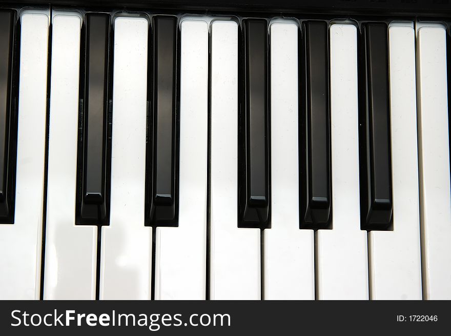 Close up shot of keys of a piano. Close up shot of keys of a piano