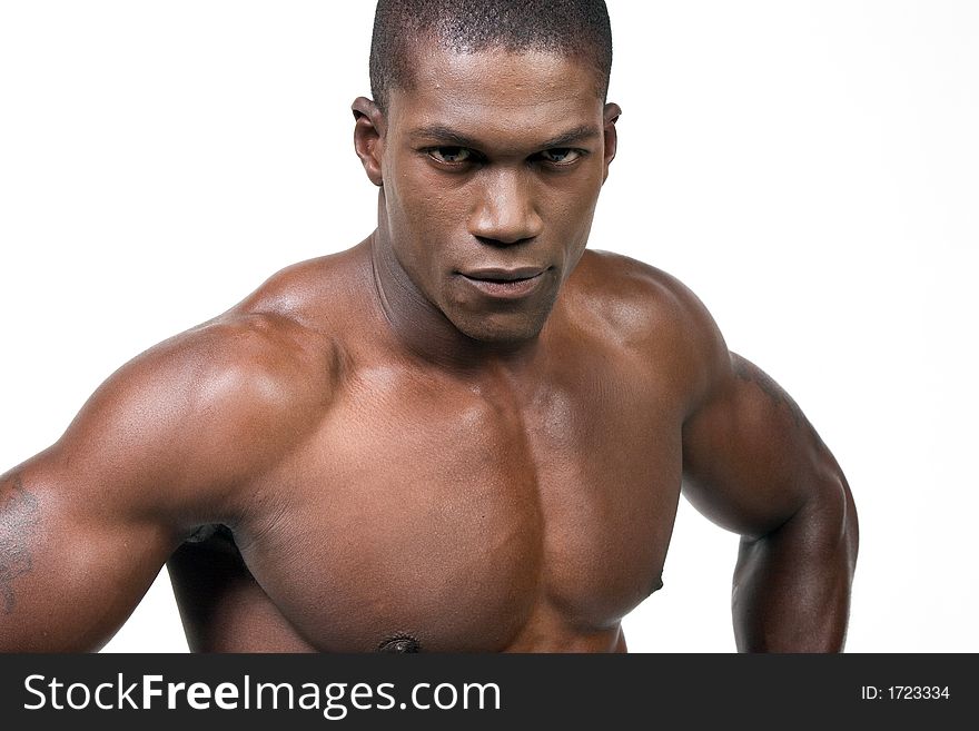 African american sports man portrait. African american sports man portrait