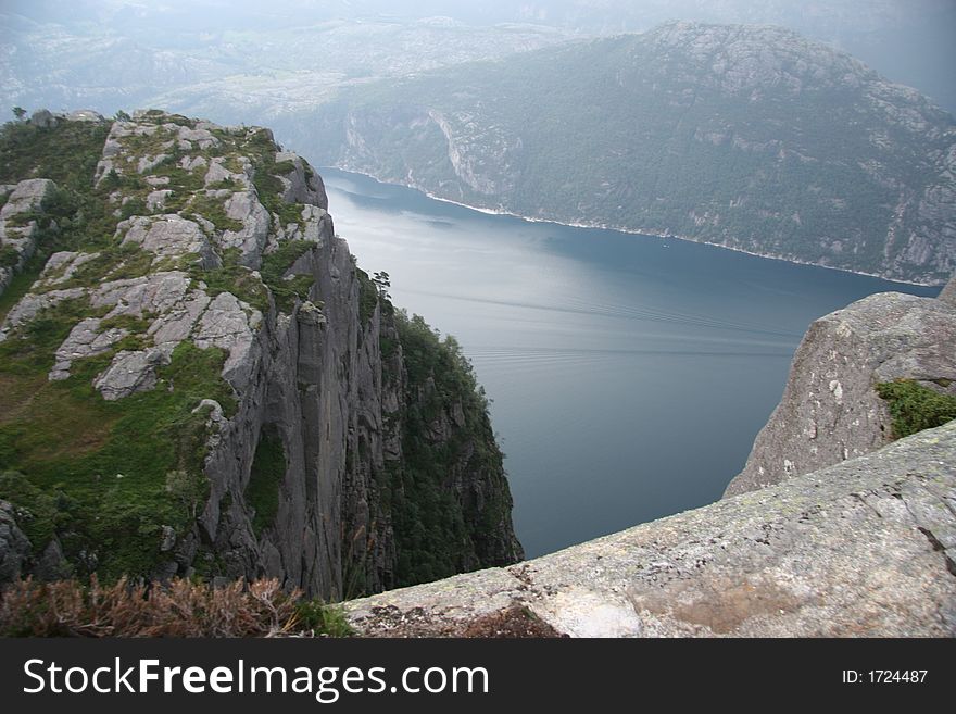 Norway, fjord, sunrise, fog,majectic view. Norway, fjord, sunrise, fog,majectic view