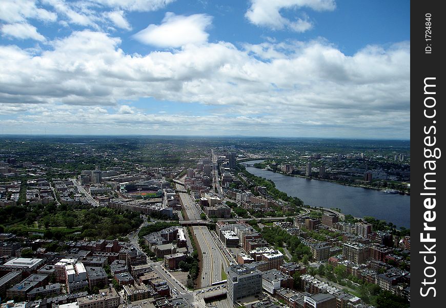 Original image of the boston skyline.