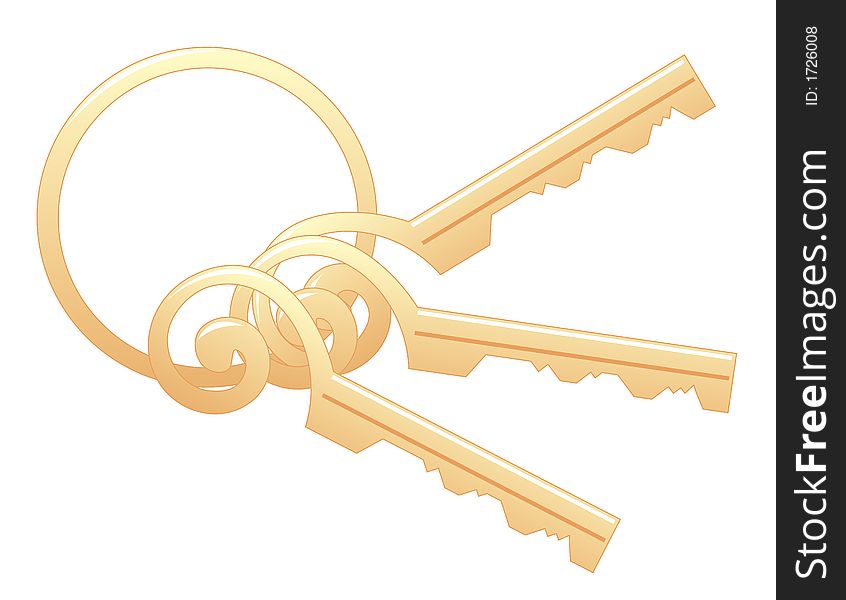 Scrollwork Keys With Ring