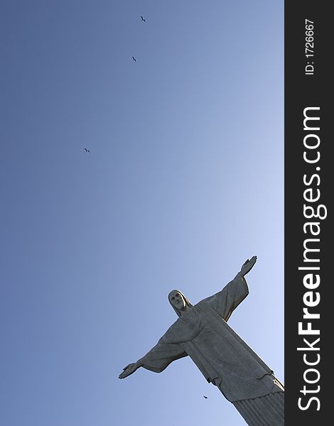 Christ Redeemer and Birds