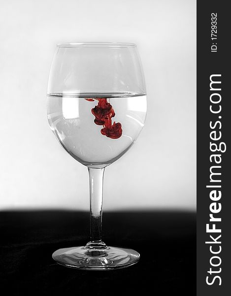 Wine Glass Red Drops