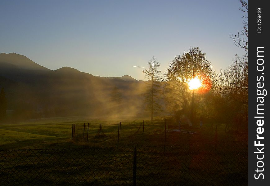 Sunset in mauntains- Poland - Tatry. Sunset in mauntains- Poland - Tatry