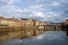 Firenze - Italy - Arno River And Alle Grazie Bridg Royalty Free Stock Photo Firenze - Italy - Arno River And Alle Grazie Bridg Royalty Free Stock Photo