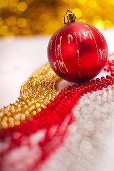 Red Christmas Ball Stock Photo Red Christmas Ball Stock Photo