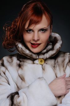Woman With Fur Coat Royalty Free Stock Image Woman With Fur Coat Royalty Free Stock Image