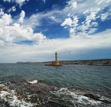Beautiful Lighthouse Over Cloudy Sky Stock Image Beautiful Lighthouse Over Cloudy Sky Stock Image