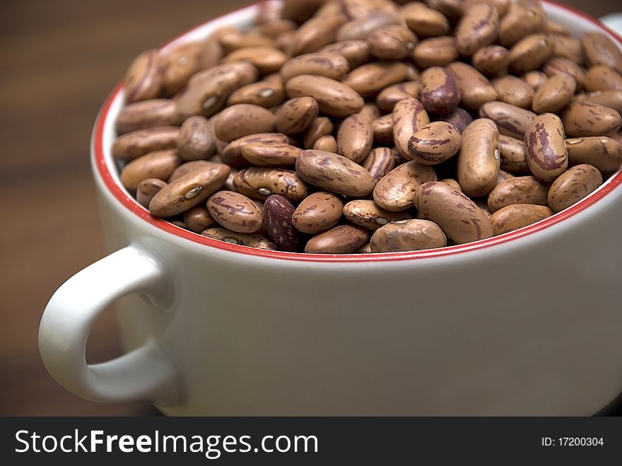 Close-up of a cup od beans