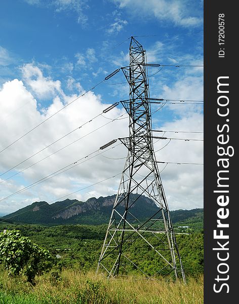 High voltage post in Rutchapapa dam