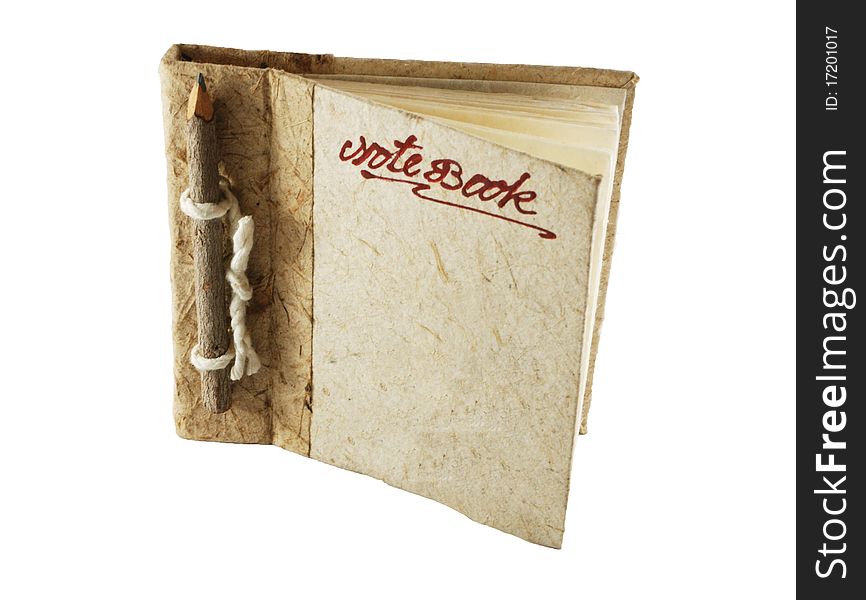 Eco-friendly notebook with pencil equipped