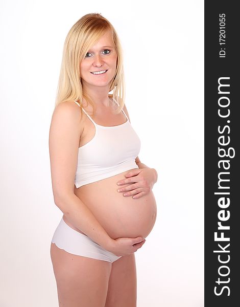 Pregnant blond Teen woman