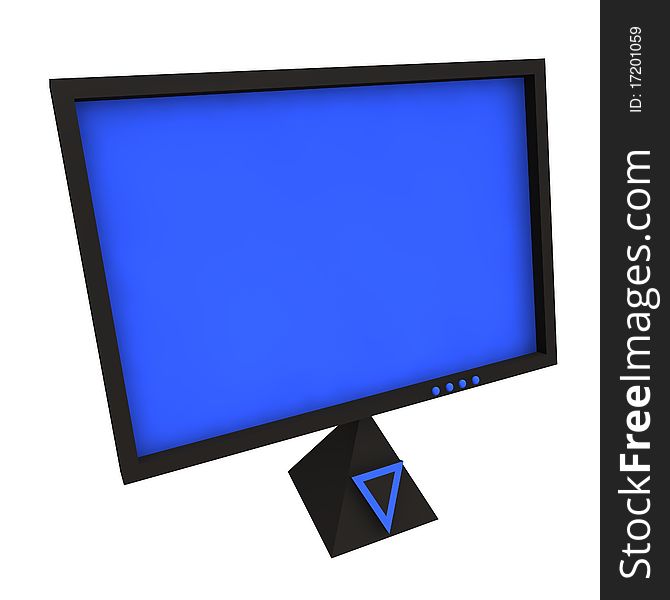 Flat Screen Monitor on a white background. Flat Screen Monitor on a white background