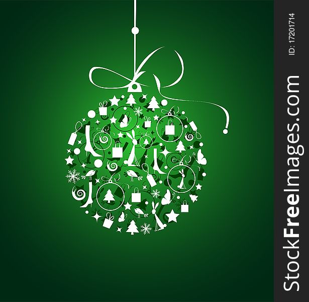 Christmas ball for your design, illustration