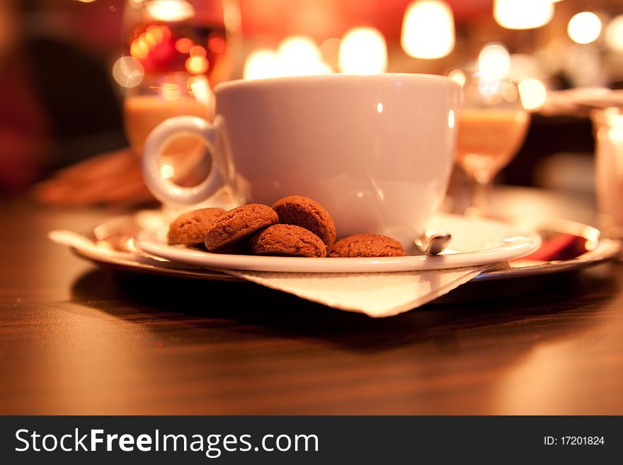 Cup Coffee With Cookies