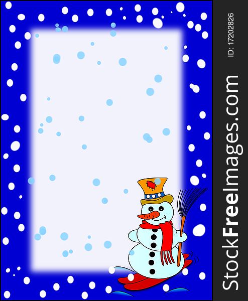 Snowman snow ice holiday sports children. Snowman snow ice holiday sports children