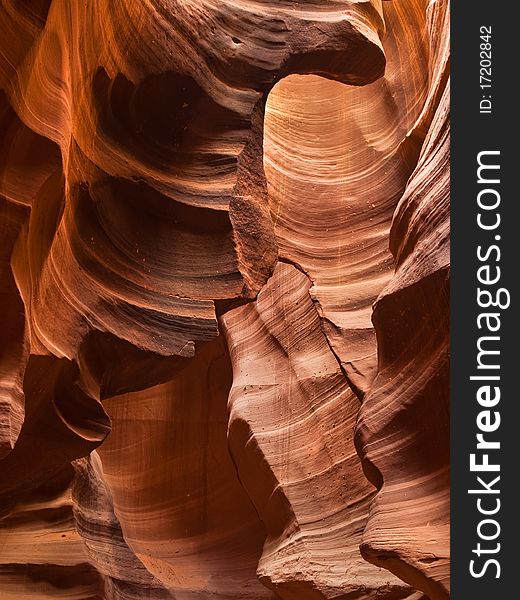 The Antelope Canyon rock formations in Page, Arizona, USA