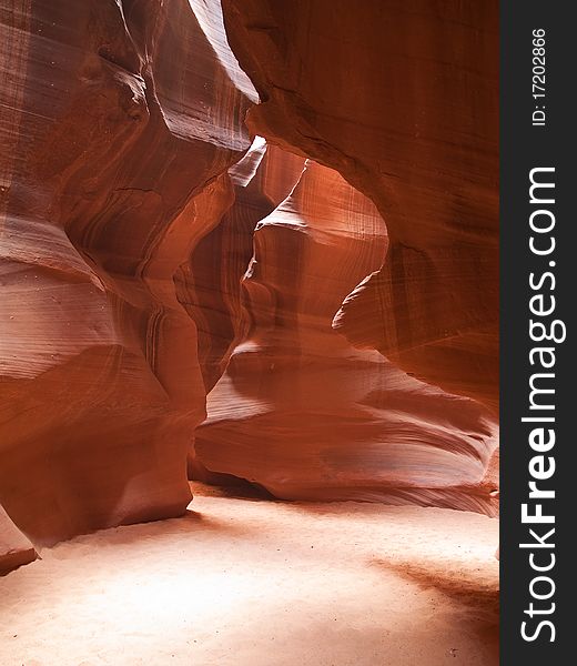 The Antelope Canyon rock formations in Page, Arizona, USA