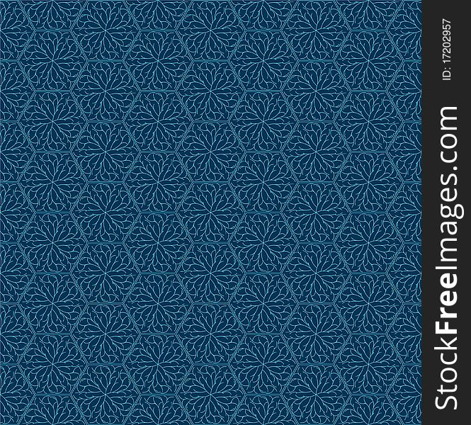 Pale blue damask seamless  wallpaper pattern. Vector. ESP 8