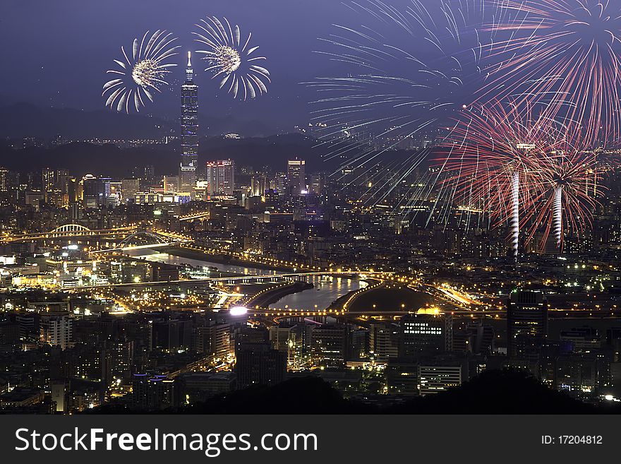 Fireworks Of Taipei City