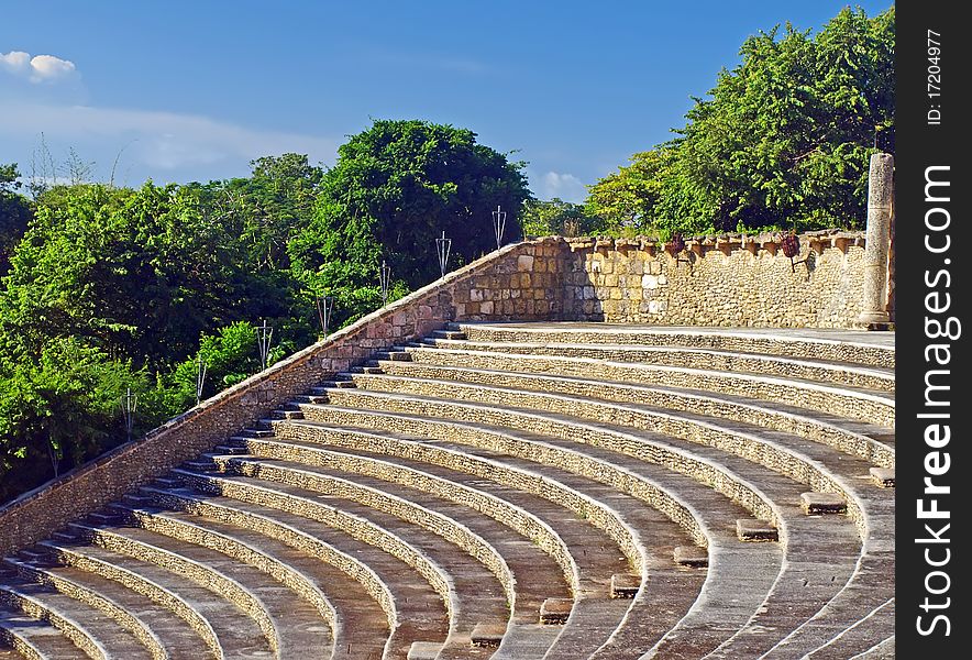 Dominican stone amphitheater. Dominican Republic