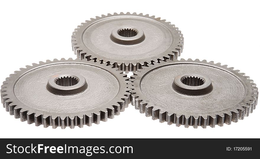 Motion gears isolated white - team force. Motion gears isolated white - team force