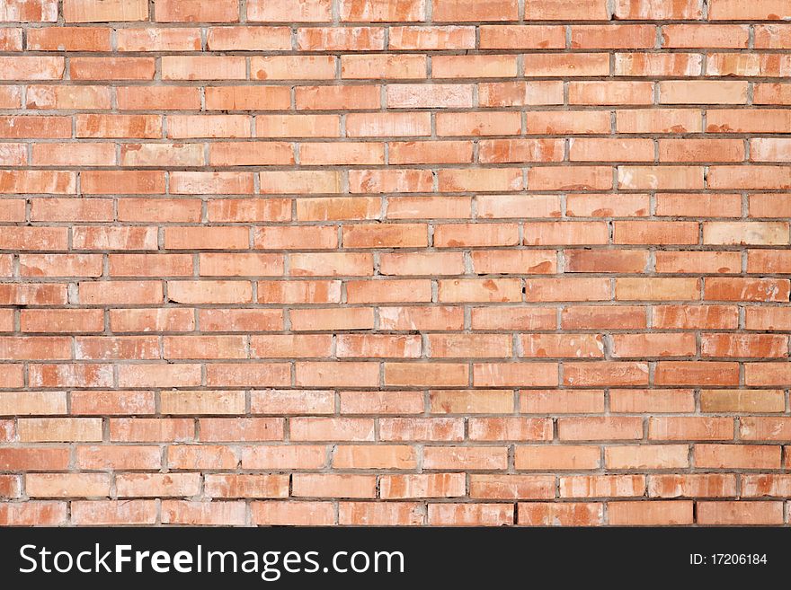 Red brick wall texture frontface