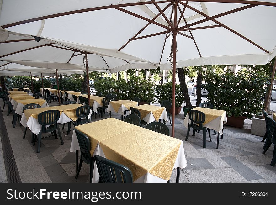 Armchairs and chairs for outdoor bar and restaurant with gazebo. Armchairs and chairs for outdoor bar and restaurant with gazebo