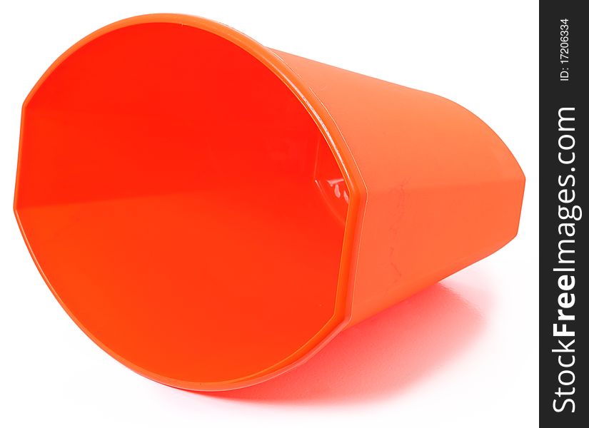 Orange Plastic Garbage Bin