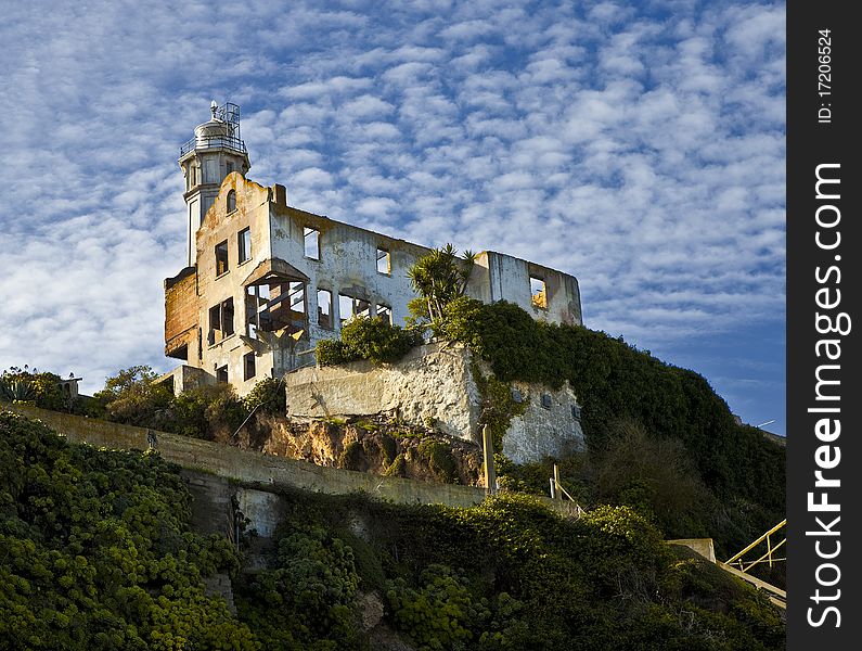 Old warden house on Alcatraz. Old warden house on Alcatraz