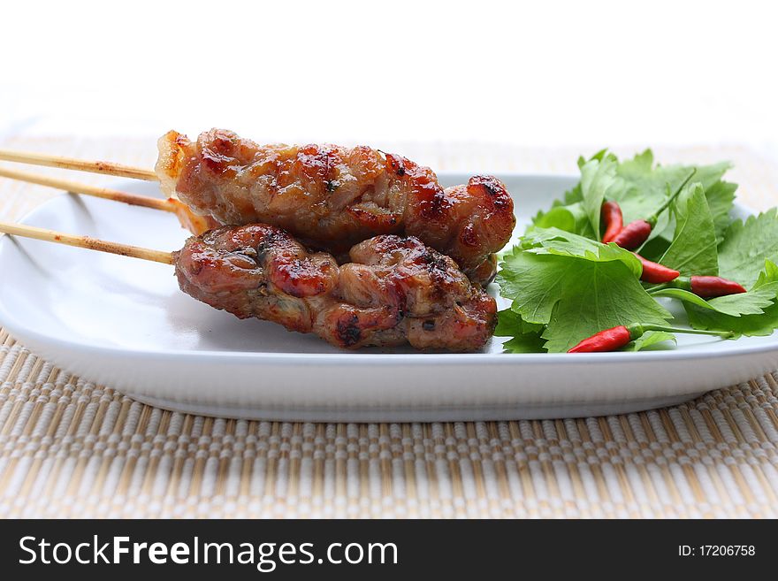 Thai grilled pork is life style for long time