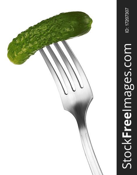 Pickled Cucumber On A Fork