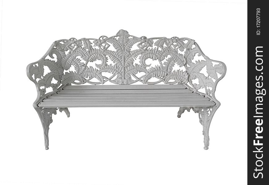 Wrought iron bench seat