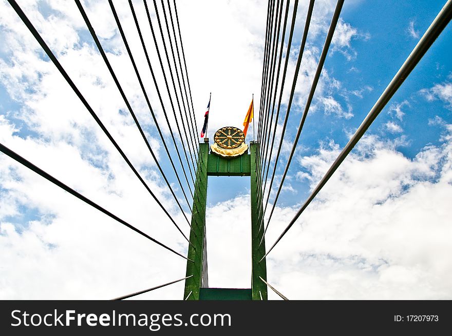 The Bridge over the river at kanchanaburi province ,Thailand