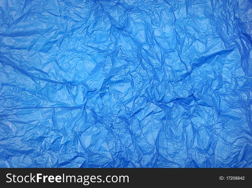 Crumple blue paper for use as background