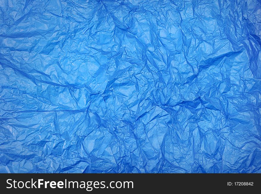 Crumple Blue Paper