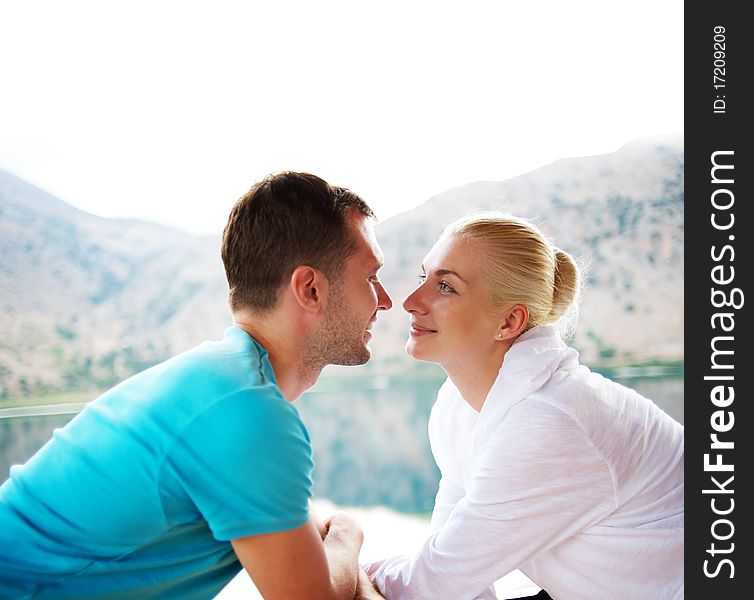 Beautiful couple outdoors