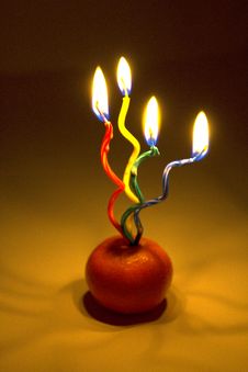 Candles In The Dark Royalty Free Stock Photography Candles In The Dark Royalty Free Stock Photography