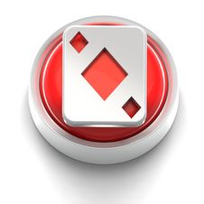 Button Icon: Ace Of Diamonds Royalty Free Stock Photos Button Icon: Ace Of Diamonds Royalty Free Stock Photos