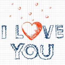 Valentine Card. Hand Drawn Vector Royalty Free Stock Images Valentine Card. Hand Drawn Vector Royalty Free Stock Images