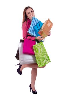 Happy Shopping Girl Stock Photo Happy Shopping Girl Stock Photo