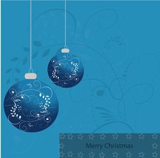 Merry X-mas Card Blue Stock Images Merry X-mas Card Blue Stock Images