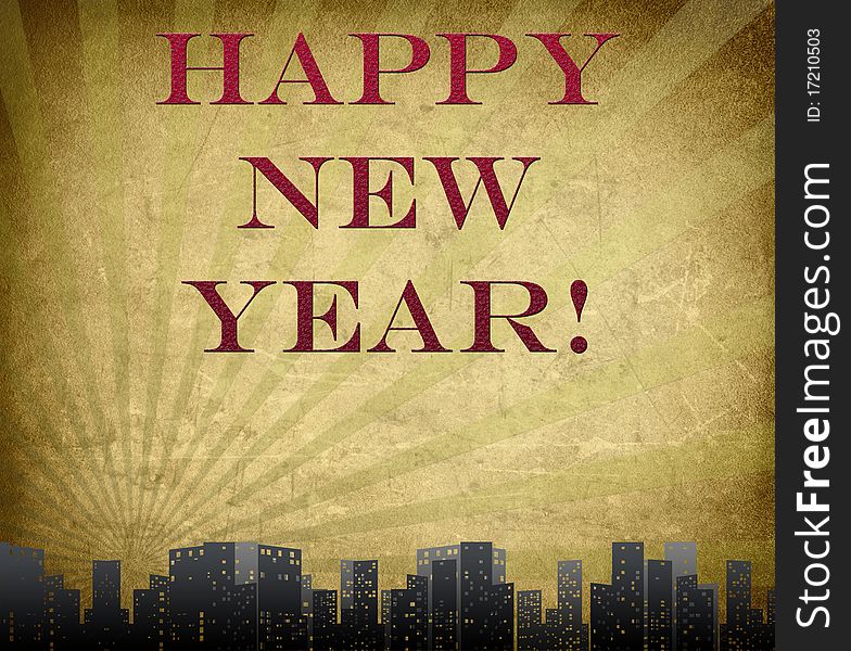 "Happy New Year" in Framework, colorful background scenery. "Happy New Year" in Framework, colorful background scenery