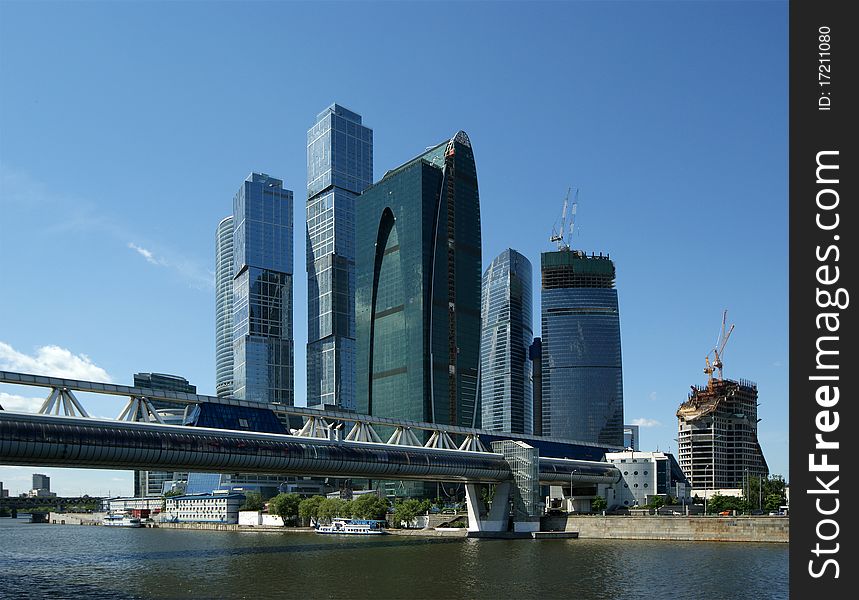 Skyscrapers of the International Business Center (City), Moscow, Russia. Skyscrapers of the International Business Center (City), Moscow, Russia