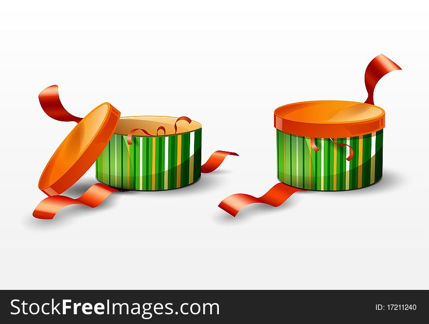 Isolated  Christmas Boxes