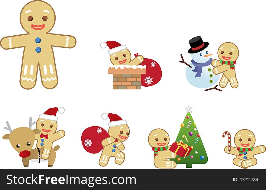 Gingerbread men Action for Xmas. Gingerbread men Action for Xmas