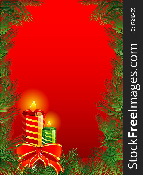 Vector illustration of Christmas candles