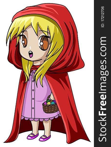 Story illustration of little red riding hood. Story illustration of little red riding hood