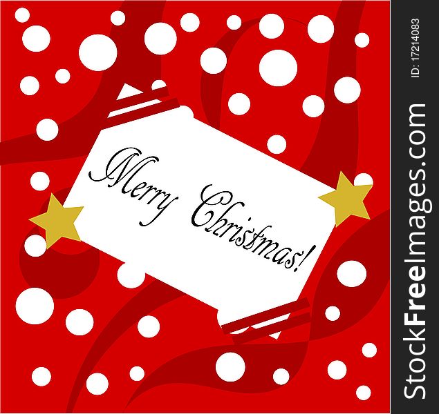 Christmas red winter background with copy space. Vector illustration. Christmas red winter background with copy space. Vector illustration